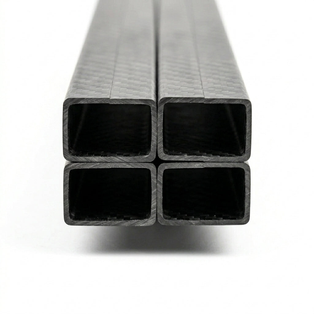 3K Carbon Fiber Square Tube | High Strength Lightweight Pultruded Carbon Fiber Hollow Rod | Matte Finish | For RC, Drone, DIY, Robotics & Industrial Applications
